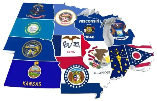 Illinois, Ohio, Michigan, Indiana, Wisconsin, Minnesota, Missouri, Iowa, Kansas, Nebraska, South Dakota, & North Dakota